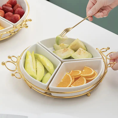 3 Grid Fruit Plate(White)