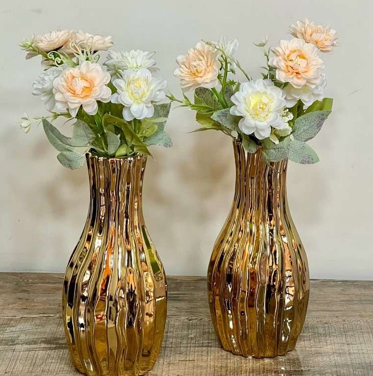 Gold Decor Vase Set | AenZay Homes