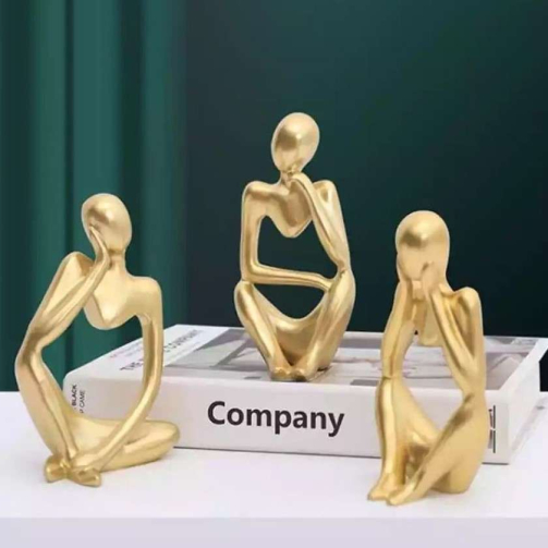 3 Pcs Thinker Statues (G)