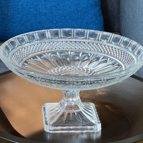 Versailles Cut Glass Footed Plate