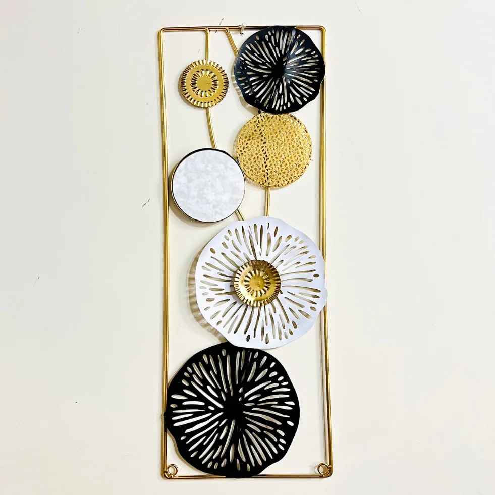 Flower Gold Wall Hanging AenZay Homes