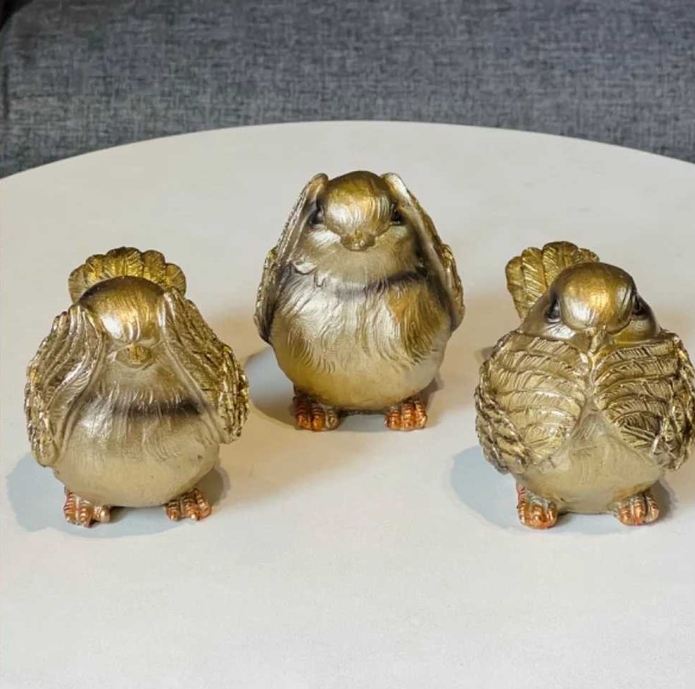 Gold Bird 3 pcs Set AenZay Homes