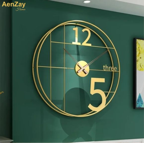 Gold Wall Clock AenZay Homes