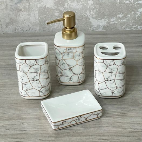 White Bathroom Set 4pc
