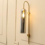 Elegant Smoke Glass Wall Sconce