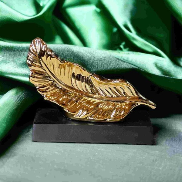 Marble Gold Feather