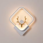 Square White Markhor Wall Light