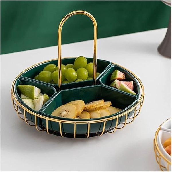 Green Rotatable Fruit Plate